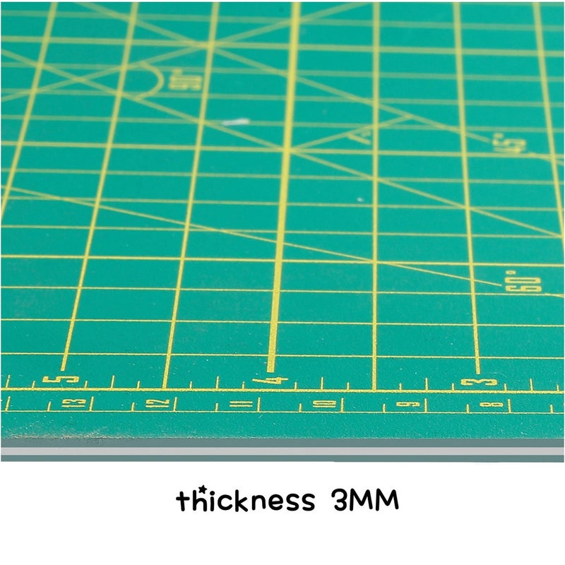 ZERRO Cutting Mat, Self Healing Rotary Cutting Mat 12" x 9" Professional Double-Sided Thick Non-Slip Mat for Quilting Sewing Crafts Art Projects (A4) - Image 5